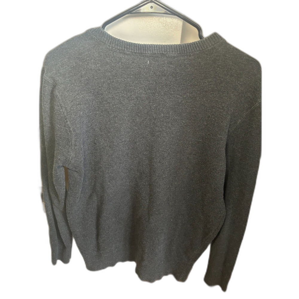 Cherokee XL Gray V Neck Pullover Sweater 100% Cotton Classic Fit - Picture 4 of 4